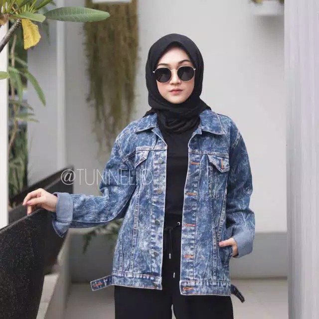 Jaket Jeans Pria Jaket Levis Blackwash Size M-XXL Unisex