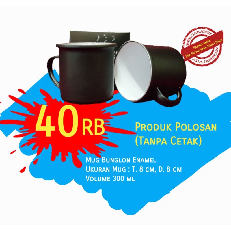 Mug Bunglon Enamel 8cm Polosan