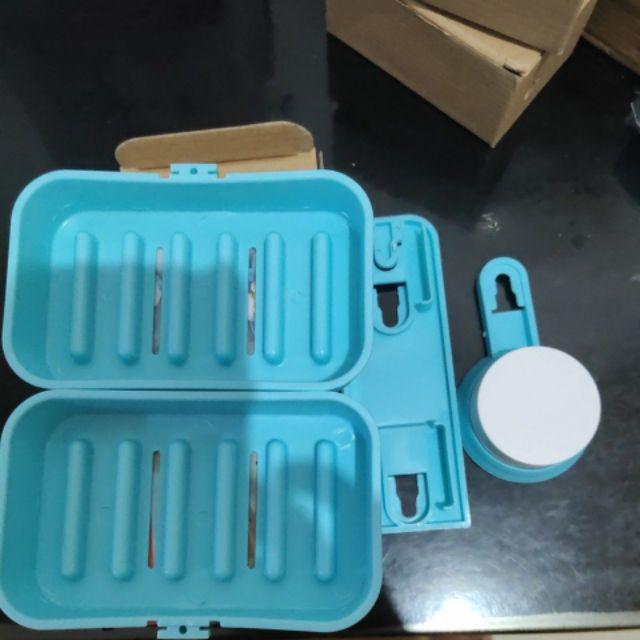 𝙈𝘿® Rak Tempat Sabun Batang Plastik Susun Dinding Kamar Mandi Tanpa Paku 10098