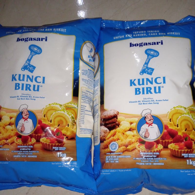 

Terigu Kemasan 1 kg Kunci Biru