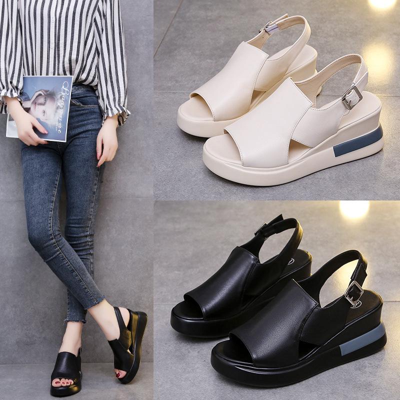 [DUNIA FASHION] Sepatu Sandal Wedges Wanita Import Premium Quality Sandal Gunung DF 529