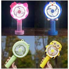 Kipas Angin Charakter LED Mini Portable