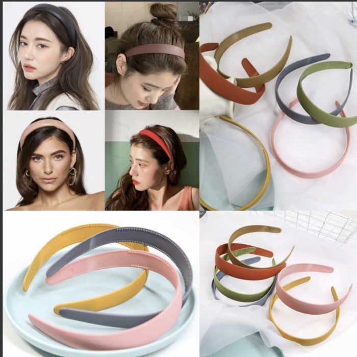 Bando BESAR LEBAR Polos 2.5cm PREMIUM Polos Gaya Korea Wanita Import