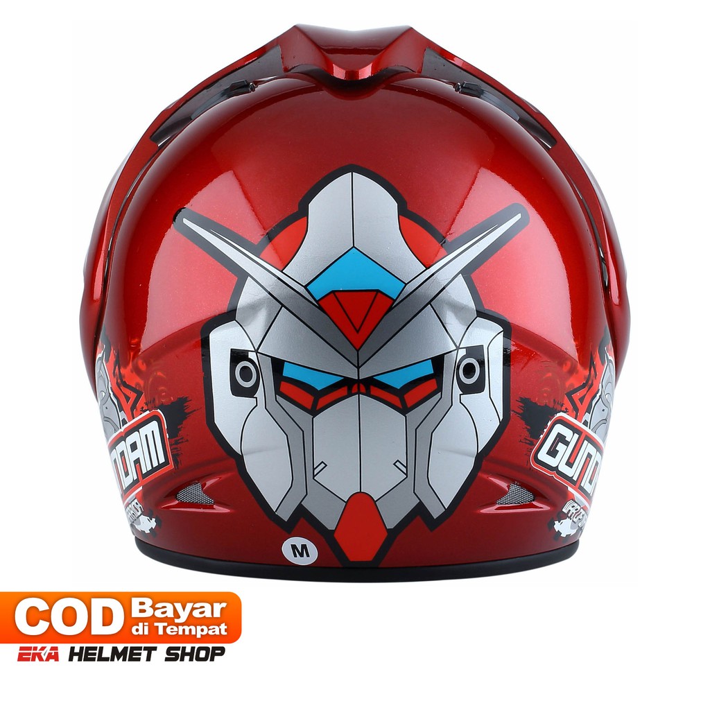 [Helm Anak] WTO Helmet Kids Pet - Gundam 3 - Merah