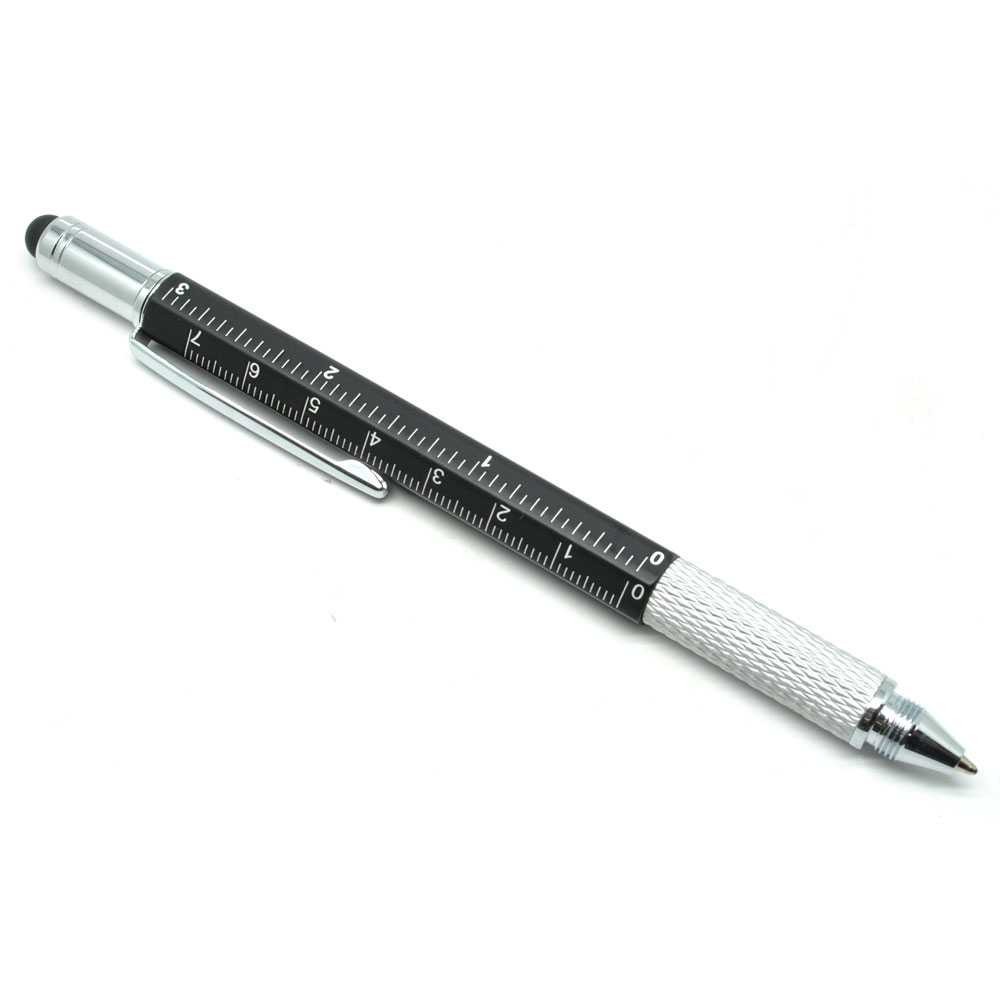 Terbaru ! Pena Multifungsi Metal Stylus + Penggaris + Level + Obeng - MYC65