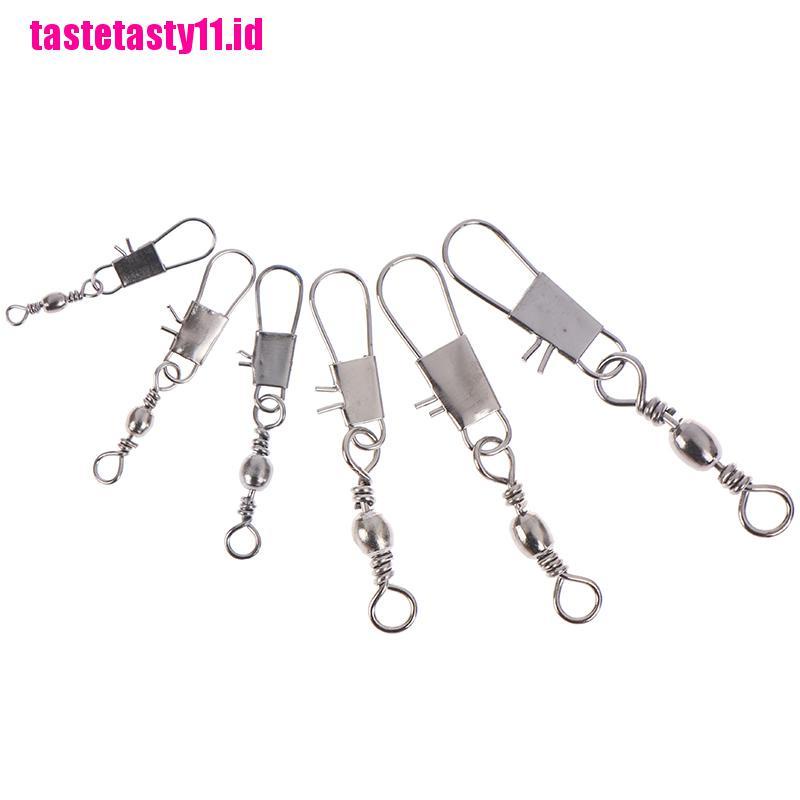 【TTID】Barrel swivels rings fishing line connector with interlock fishing lure