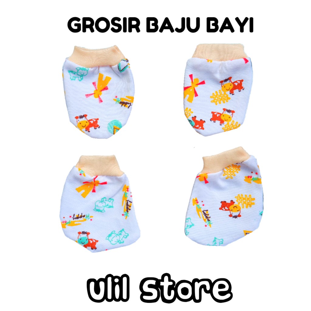 (STK001)Paket 6 Set Sarung Tangan Bayi Dan Sarung Kaki Bayi Newborn SNI Model RIB