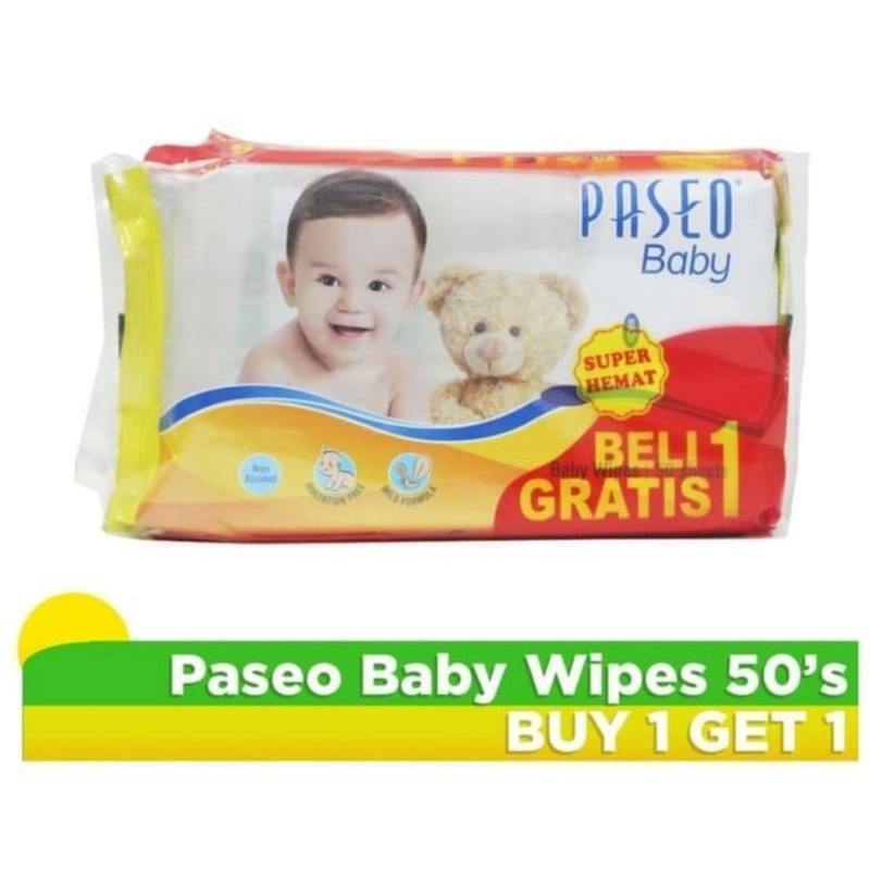 PASEO Tissue Basah Wipes Gazette Chamomile 50sheet Buy 1 Get 1 Paseo Buy 1 Get 1