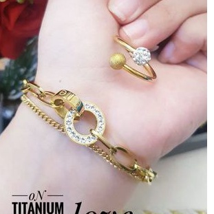 TiTanium set gelang cincin T538