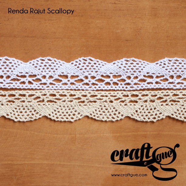 Renda Rajut Scallopy  (Roll)