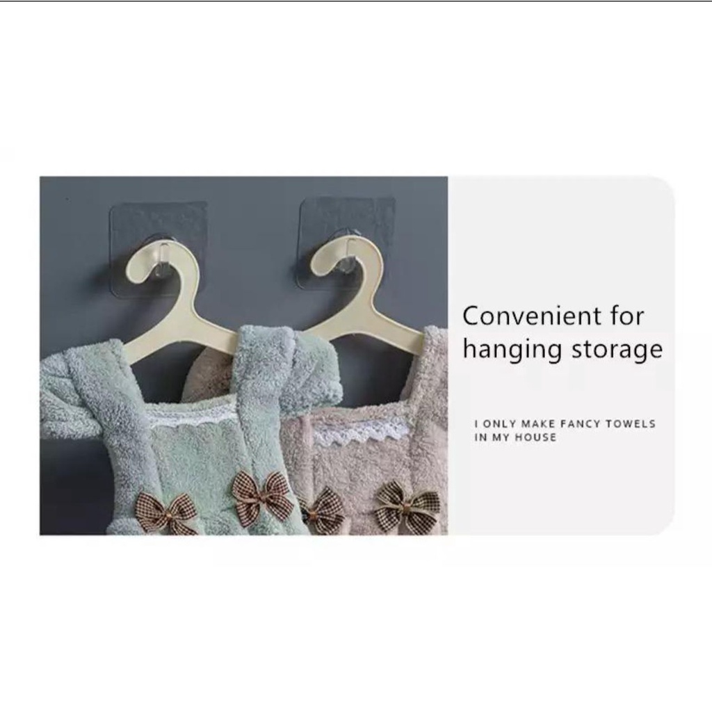 Lap Tangan Model Gaun / Serbet Gaun Handuk / Free Hanger / Lap Tangan White_Cell