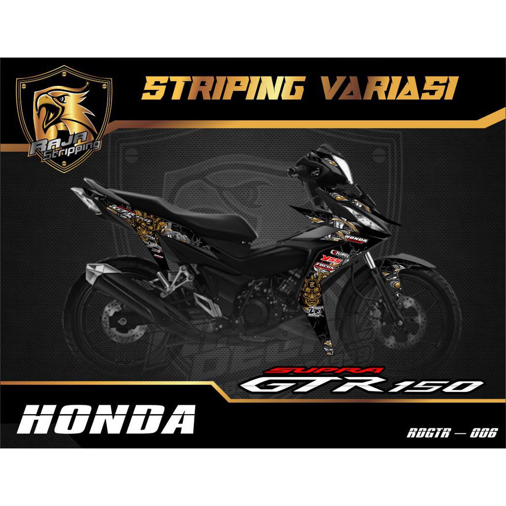 Stiker Supra GTR 150_Striping Variasi Honda Supra GTR 150 Custom Warior kode RDGTR006