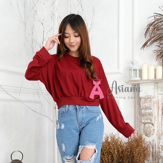 ASIANA Sweater Oversize Wanita Polos / Basic Plain Oversize Sweater