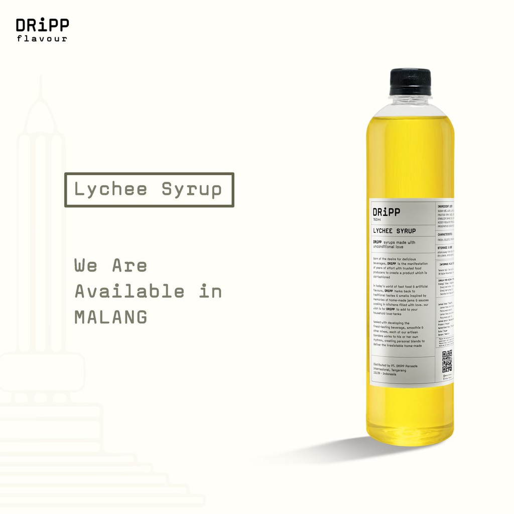 

DRiPP Lychee Syrup - Sirup Rasa Leci 760 ml