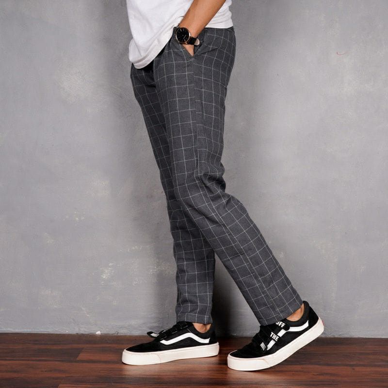 CELANA CHINO TARTAN PRIA ANKLE PANTS MOTIF KOTAK2 WANITA PANJANG COWOK SALUR celana tartan pria casual trendi celana tratan cowok pria terpopuler