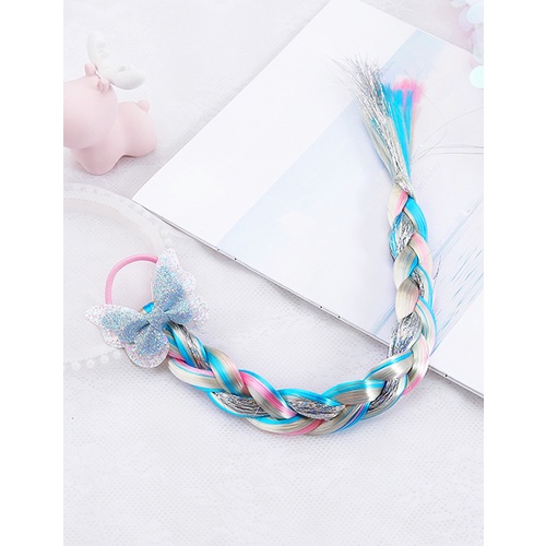 LRC Aksesoris Rambut Fashion Net Yarn Butterfly Snowflake Animal Wig Braid Children Hair Rope K49589