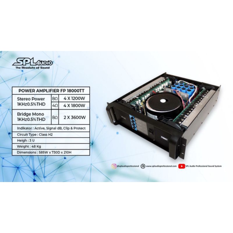 Power Amplifier SPL Audio 18000TT 4x1200watt Original(zian audio)
