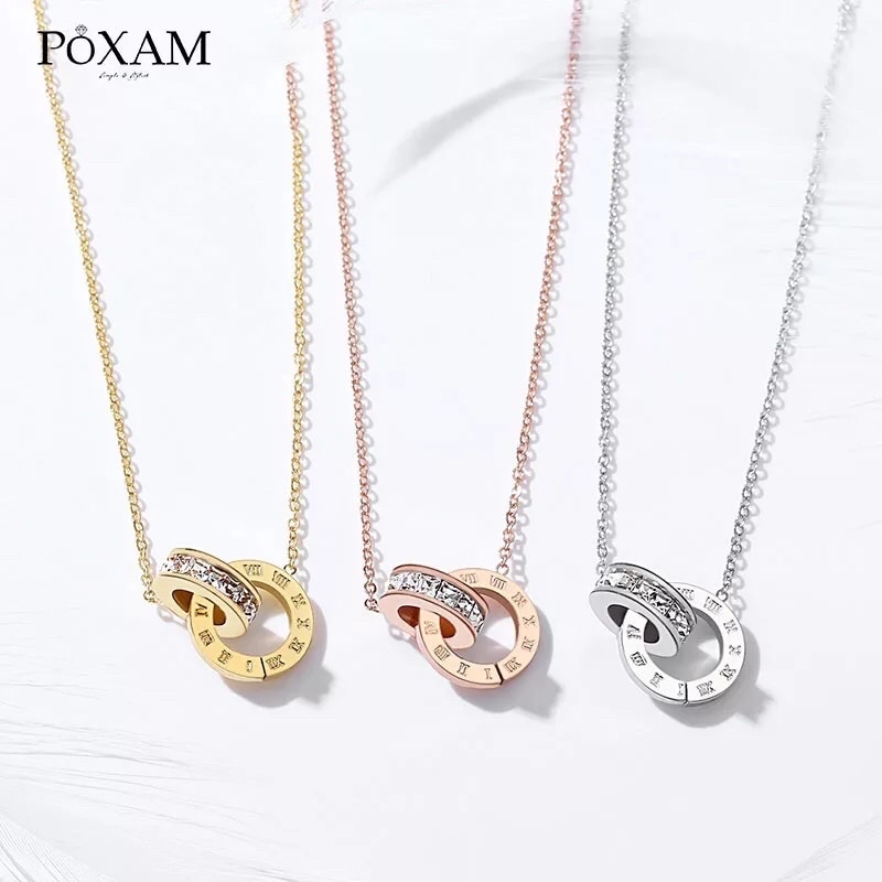 Kalung titanium premium wanita 008 anti karat