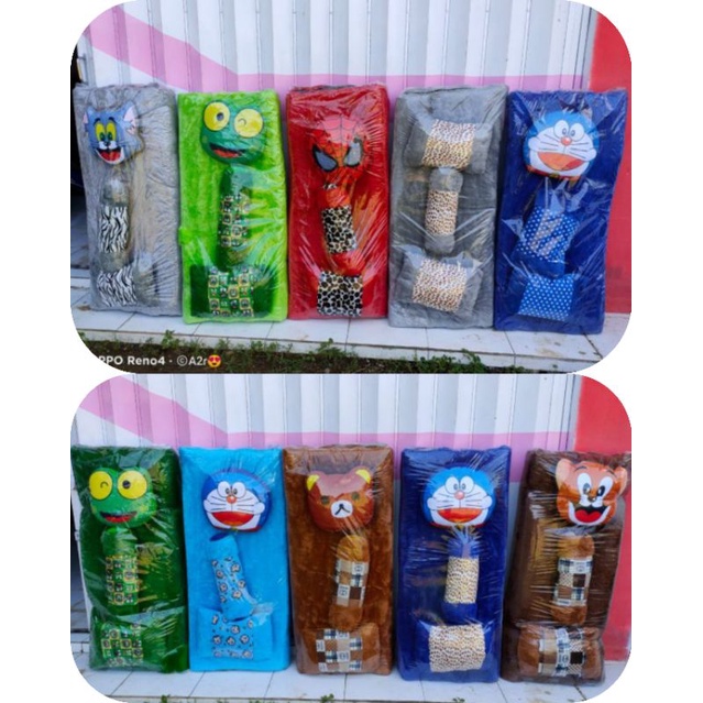 Kasur Bulu Rasfur / Kasur Lantai Gratis Boneka dan Bantal / Matras Empuk Lantai / Kasur Bulu Empuk