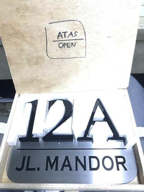 Nomor Rumah Stainless Uk 20x25cm