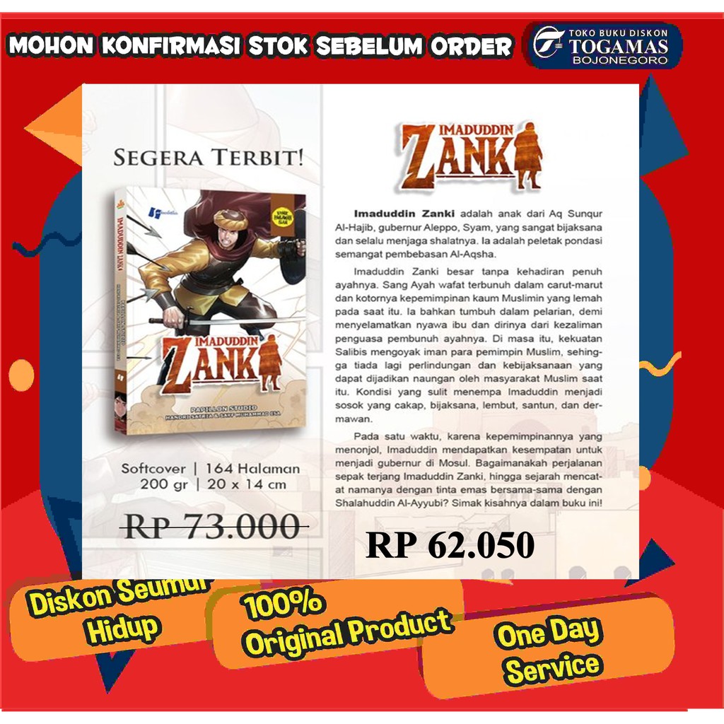 BUKU KOMIK ISLAMI IMADUDDIN ZANKI HANDY SATRIA