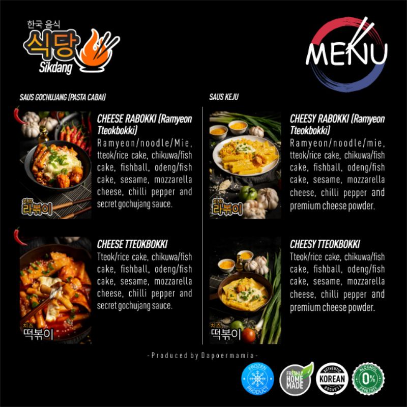 

Rabboki (Ramyeon Tteokbokki) saus gocujang (Spicy)