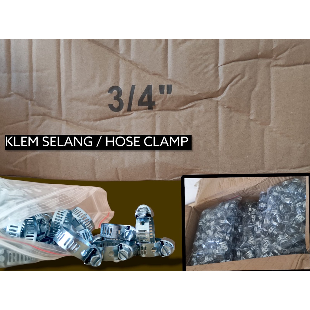 Klem Selang Gas/Selang Air TAIWAN 3/4&quot;/ 5/8&quot; / 7/8&quot; Hose Clamp Cincin Selang Gas/ Air