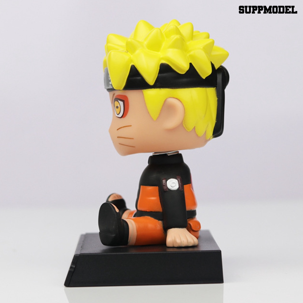 Mainan Action Figure Model Kartun Anime Uzumaki Naruto Kepala Bergoyang Untuk Ornamen Mobil