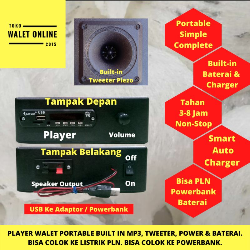 PLAYER CEKLOK WALET AMPLI POWER CEK LOKASI WALET PORTABLE KOMPLIT