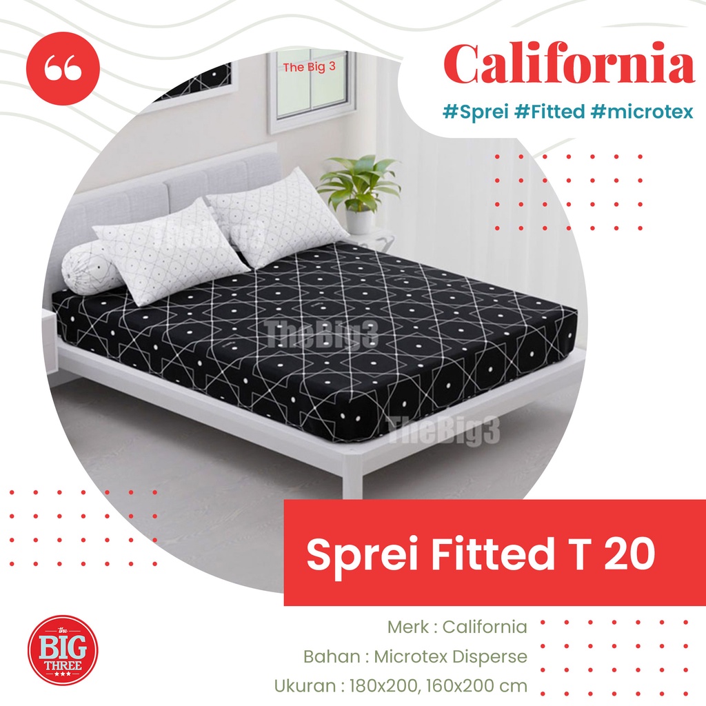 Sprei CALIFORNIA 180x200 / 160x200 motif Cosmo Rein Tory Levin Royale Verena Mirah Megumi Raisha Rosalba Shaba Savana - 180 King 160 Queen SP