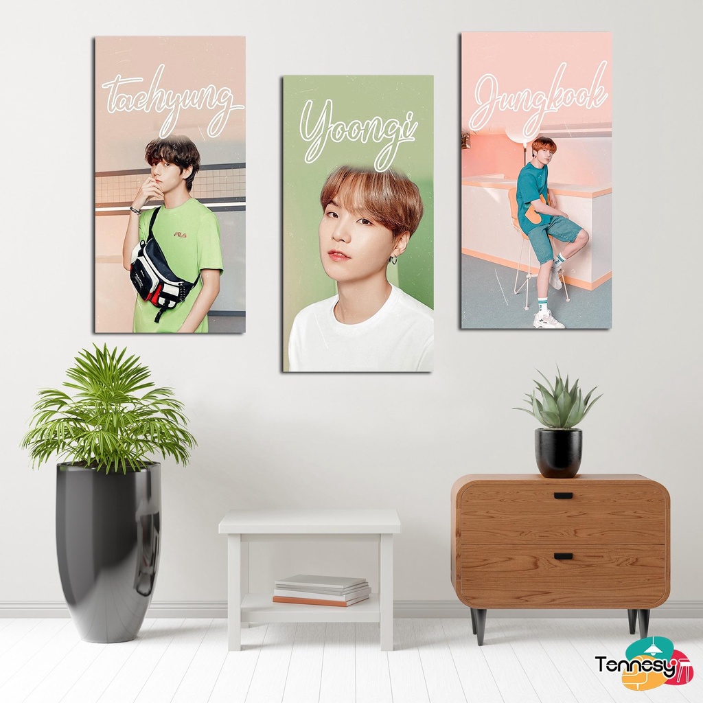 TENNESY HIASAN DINDING BTS 10x20CM KPOP KOREA WALL DECOR PAJANGAN KAYU POSTER DEKORASI DINDING RUMAH KAMAR TIDUR