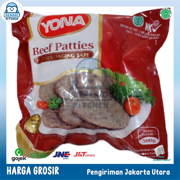 YONA BEEF PATTIES 500 GRAM