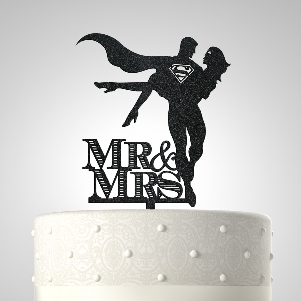 

Superman & Wonderwoman Acrylic Cake Topper