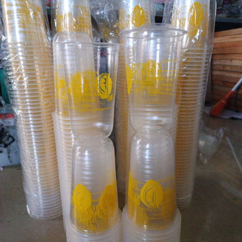 PROMO SABLON CUP 18 oz oval TEBAL Tanpa TUTUP - 500pcs