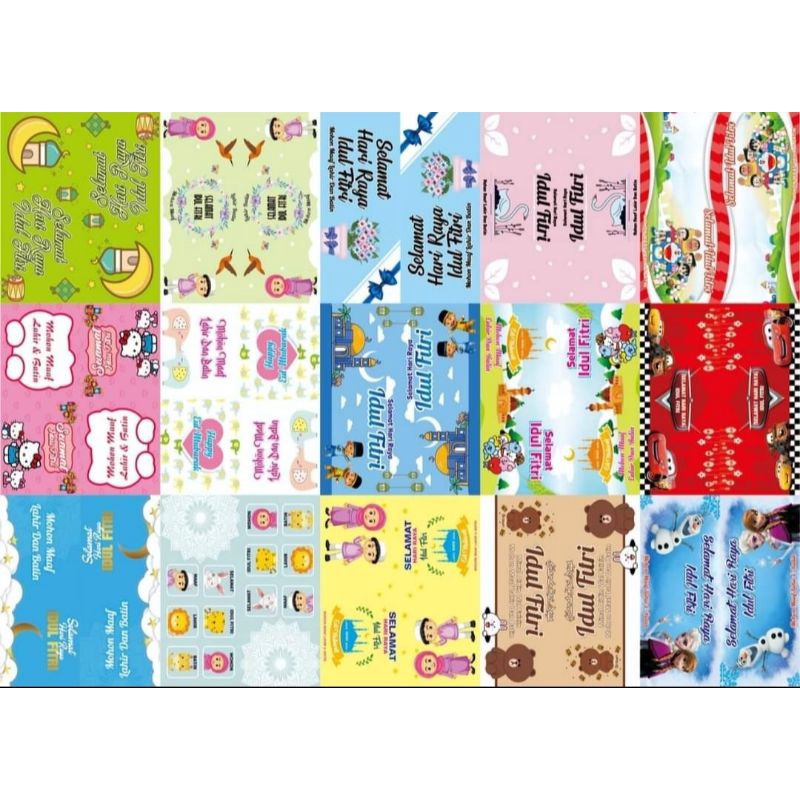 

label snack idul fitri isi 50 pcs