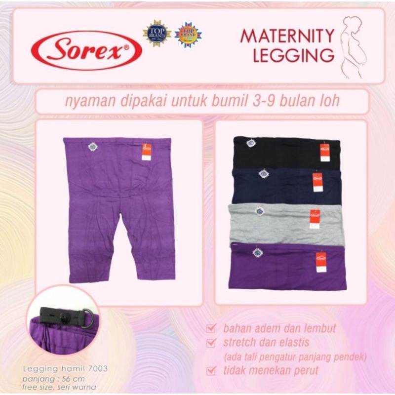 Sorex Celana Maternity Legging 3/4 (7003)/Celana Legging Ibu Hamil