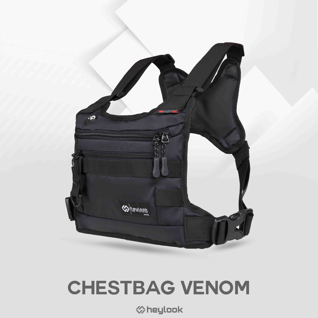 Tas Dada Sepeda Pelindung Dada Chest Bag Tactical Chest Rig Bag Multinfungsi Tas Rompi Biker Motor Tebal Premium