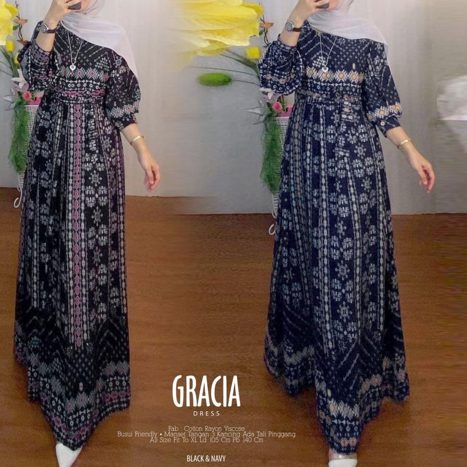 ⇲ GRACIA DRESS GRACIA GAMIS GRACIA LONG DRESS BY ALILA ORIGINAL [COD] ア