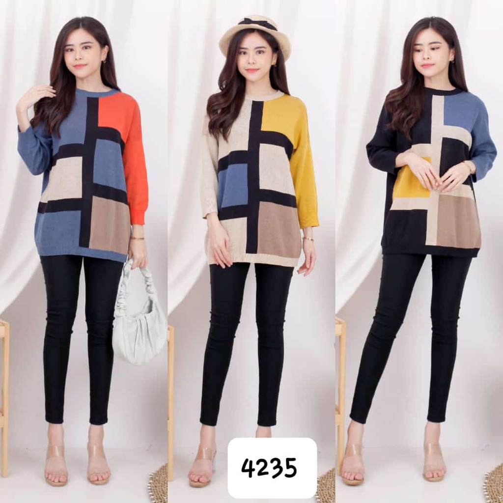 Anneth Sweater Rajut Colourful - Sweater Rajut Premium (4235)