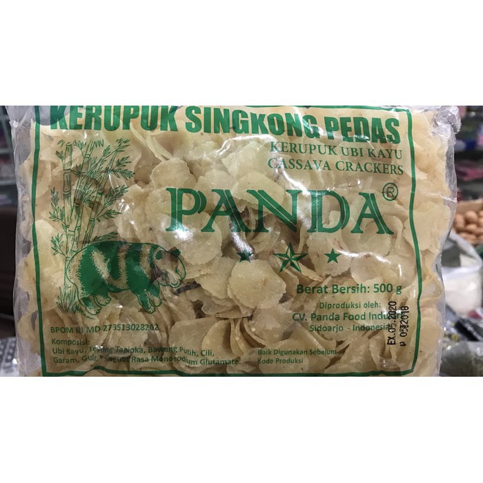 Kerupuk Singkong Pedas Panda 450 Gram / Kerupuk Ubi / Panda Duo