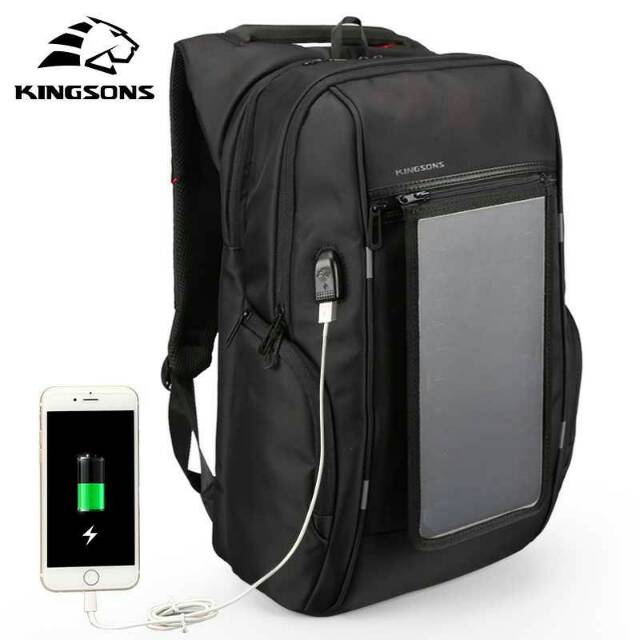 Kingsons Tas Ransel Solar Panel dengan USB Port - KS3140W-I