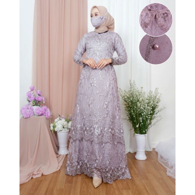 Dress Pesta  / Gamis Modern / Kebaya Gamis / Gamis Pesta / Gamis Kebaya / Gamis Lebaran / Gamis