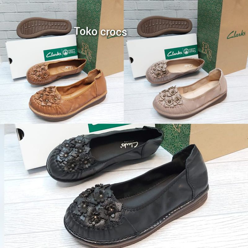 Clarks Flat Rg2085 / Sepatu wanita clarks flat