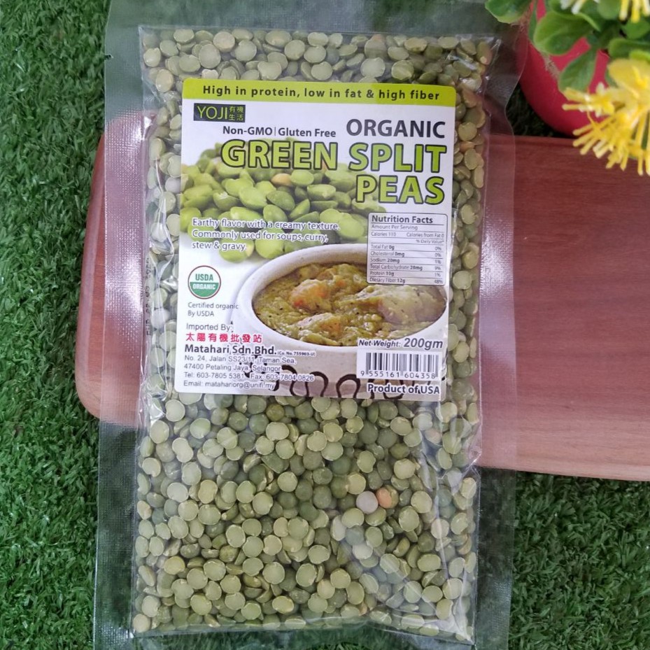 

Yoji Organic Green Split Peas 200g