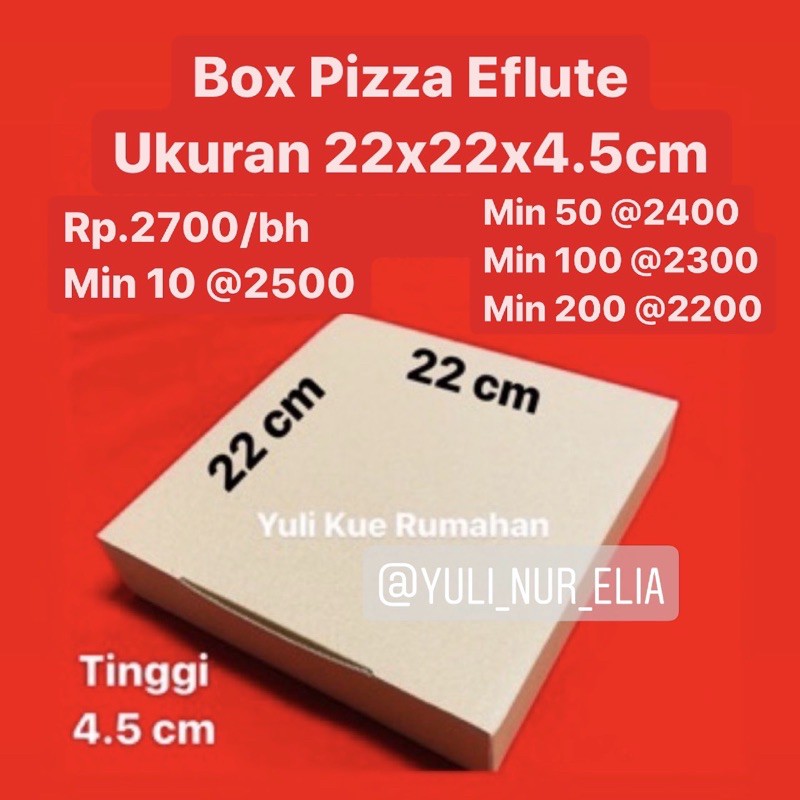 

Box Eflute Pizza 22x22x4.5cm