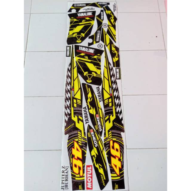 Striping sticker variasi jupiter z burhan motif 46 eneos