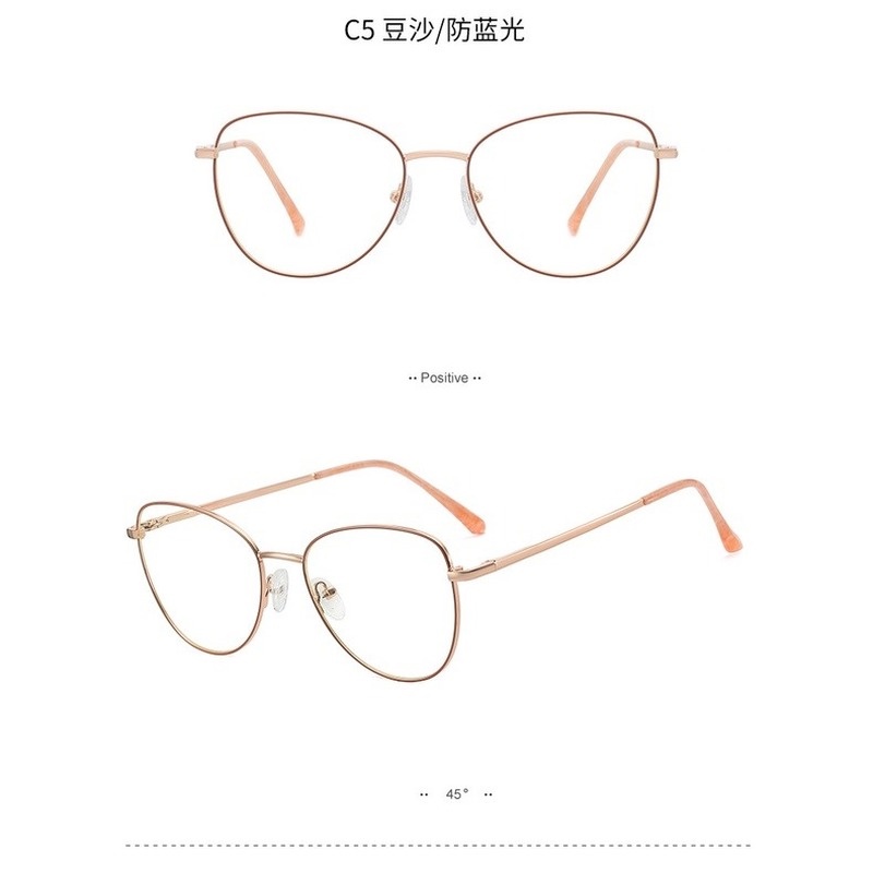 （YUZHU）COD Baru Kedatangan Western Retro Style Cat Eye Kacamata Untuk Wanita Kacamata Anti Radiasi Untuk Wanita