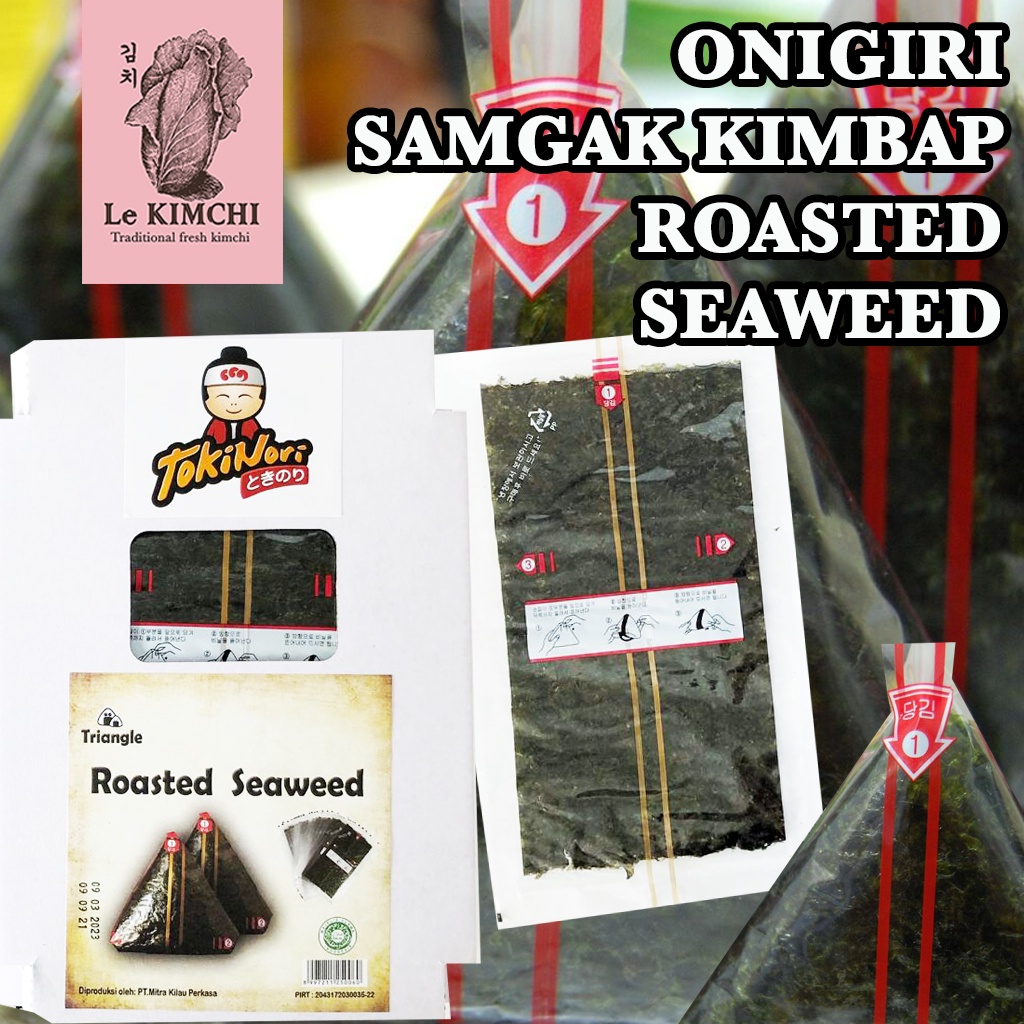 

Tokinori Manjun Triangle Onigiri HALAL Samgak Kimbap Roasted Seaweed 1 lembar