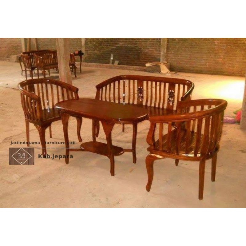 set kursi betawi + dudukan busa