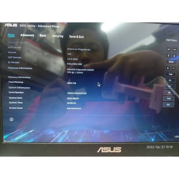 Motherboard Asus E203 N4000 Ram 4GB